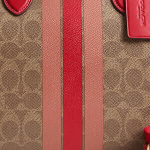 Rowan Large Satchel Bag In Signature Canvas With Stripe